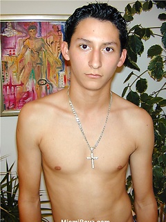 Skinny latino boy posing naked