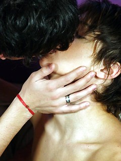 Teenage gay boys strip naked and get dirty at home