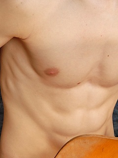 Cute twink Abel shows his uncot cock