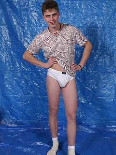 Naked european boy solo posing