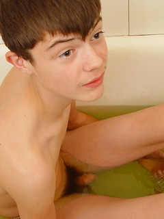 European cute twink in the shower
