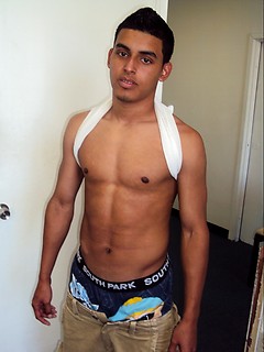 Cute latino boi jacking off cock