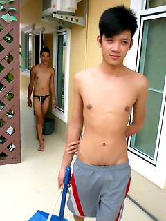 Gay Asian Twinks Make Out in