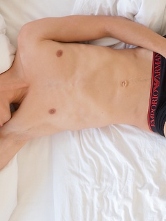 Tommy Hunter slowly strips and strokes his big thick cock.