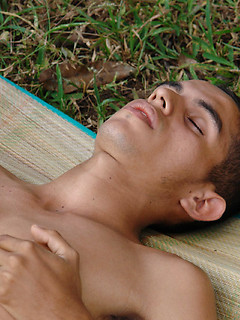 Tribal twink boy load he strokes out