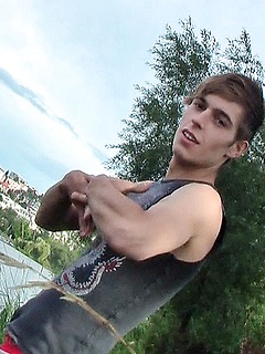 Straight Czech boy posing naked