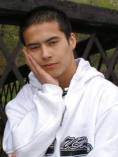 Straight boy Lee posing outdoor