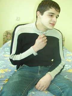 Next door boy Edvard relaxes after a hard days work