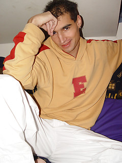 Straight euro boy Radek shows off his art
