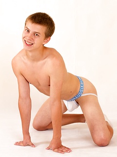 18 year old handsome guy Eugene Small shows delights
