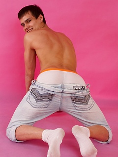 Very sexual straight teen guy Johnny Fox first-time performance
