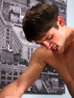 Sexy blond twink Nicholas Reed stars in his first Helix LIVE show