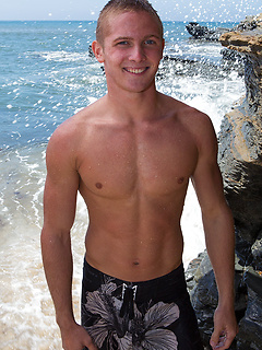 Sexy and tanned surfer boy Noel