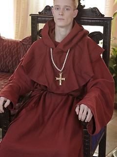 Priestly Machinations Result In Brad Fitt Getting Fucked Raw By A Red-Headed Monkâ€™s Monster Dick!