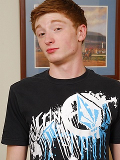 Redhead Aardon Lee busts a massive nut.